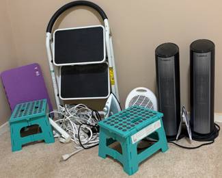 Household Lot 2x Lasso Heaters Step Stools And More