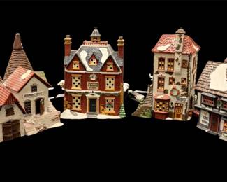 Vtg 1990 Dept 56 Dickens Village 4Piece Lot Tutbury Oast House More