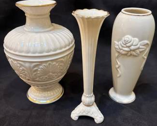 Lenox Athenian Embossed Rose and Bud Vase