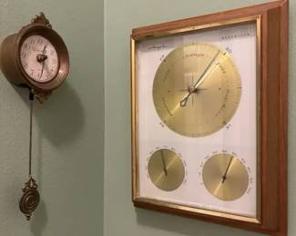 Airguide Barometer Madame Giselle Brass Wall Clock