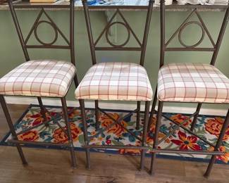 Metal Upholstered Barstools
