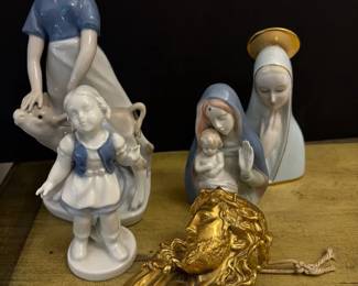 Vintage Porcelain Figurines Bavarian Girl Madonna Child Madonna Others