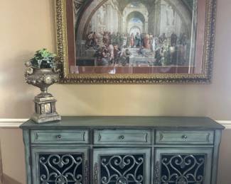Entry console table & art work