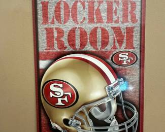 San Francisco 49ers locker room sign