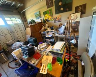 Garage full of treasures - arts & crafts, tools, sports equipment