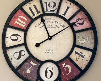 French country style wall clock