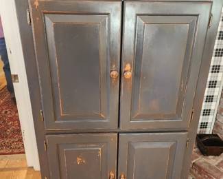 Handpainted Media Cabinet