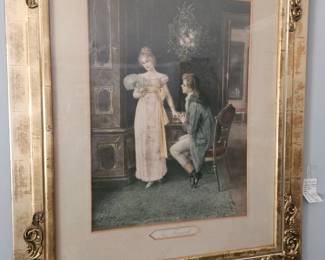 antique print "The Farewell"