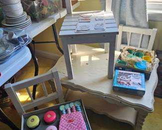 child's table and chairs