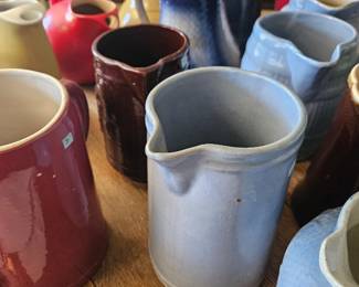 stoneware and ceramic pitchers