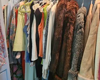 fur coats and vintage clothes and hats