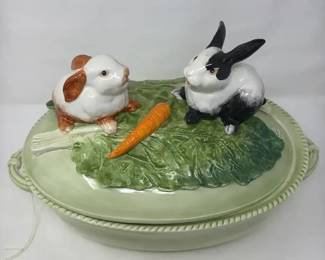 Jay Willfred  Andrea By Sadek  Bunny Rabbit Soup Tureen  Made In Italy