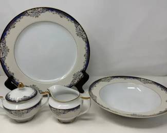 Mikasa Kingsley China  10 Serving Bowl And12 Serving Plate  Sugar Bowl  Creamer Pitcher