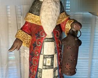 Jim Shore Style Large Plaster Like Folk Art Santa