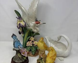 Fitz  Floyd Classics Egret  Wildflower  Andrea By Sadek Blue Jay  More