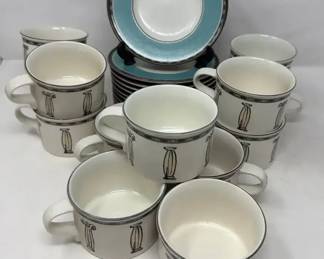 Mikasa Intaglio  Roman Manor 13 Coffee Cups  11 Saucers