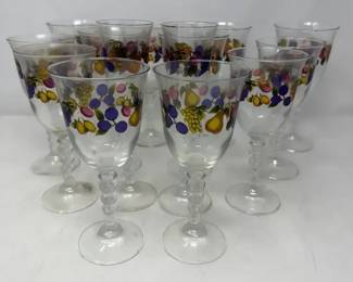 Vintage Cerve Glassware  8 Water Goblets Set Of 6  7 12 Goblets Set Of 6  Pair Of Flutes
