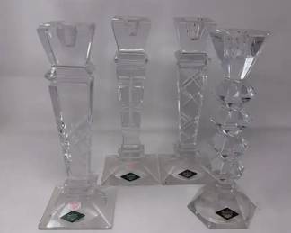 Shannon Crystal Designs Of Ireland 4 Crystal Candleholders