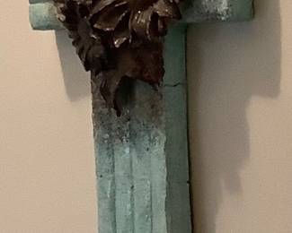 Blue cross.