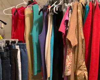 Tops and jeans.