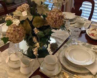 Center of dining table.
