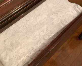 Lace table cloths.