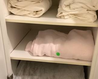 Sheets and blankets.