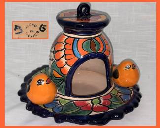 Talavera Hecho en Mexico Birdfeeder