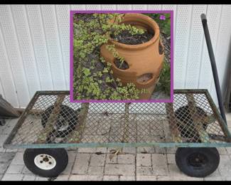 Garden Cart and Strawberry Pot