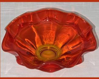 Amberina Glass Bowl, perhaps Viking Glass