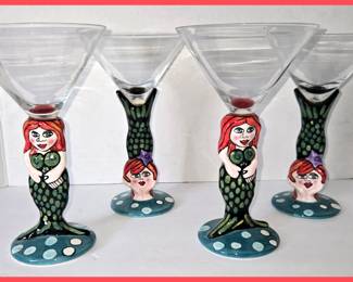 Nicole Engblom Mermaid Martini Glasses; SOOO Cute