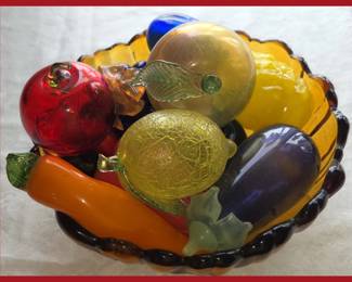 Murano Style Glass Fruit