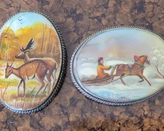Handpainted Brooches