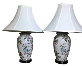Chinoiserie Table Lamp Pair
