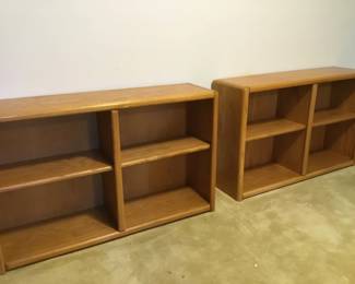 Twin Oak Finish Bookcases