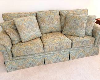 CENTURY Traditional ThreeCushion Upholstered Rolled Arm Sofa