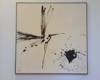 Black  White Abstract Painting  Georgina Ballay