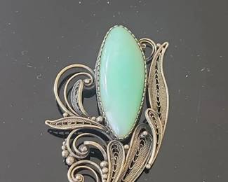 Vintage Jade Brooch