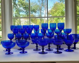 Cobalt Blue NYBRO Style Glassware