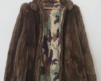 Vintage Sheared BeaverCamo Jacket