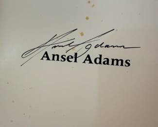 Ansel Adams signed book 