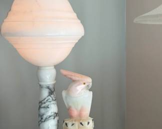 Marble Parrot Lamp