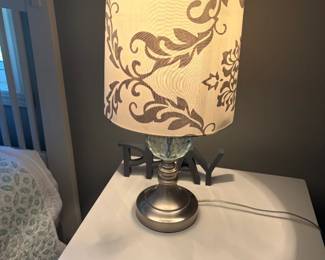 small silver lamps
