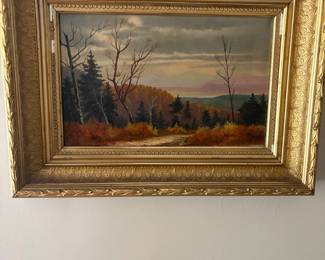 Gold framed wall art