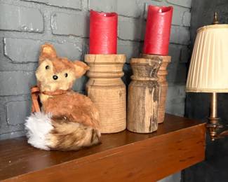 Wooden candle holders