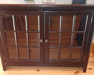 2 DOOR BLACK STORAGE CABINET