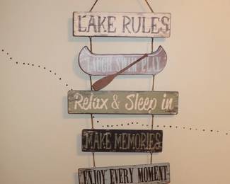 LAKE METAL SIGN