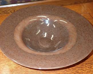 BLOWN GLASS BOWL / BROWN