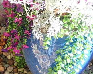 TALL BLUE PLANTER