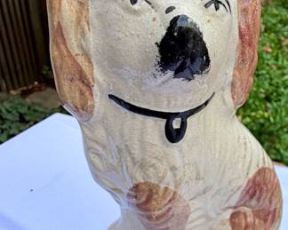 Antique Staffordshire Dog 6" tall x 4.5 ' tall